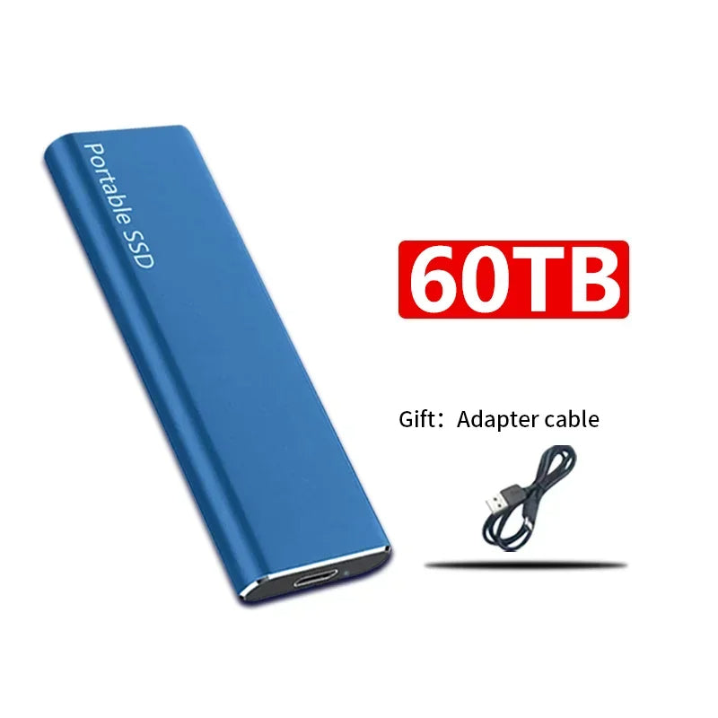 Externe SSD blau, kompaktes Computerzubehör für Datensicherung und mobilen Speicher.