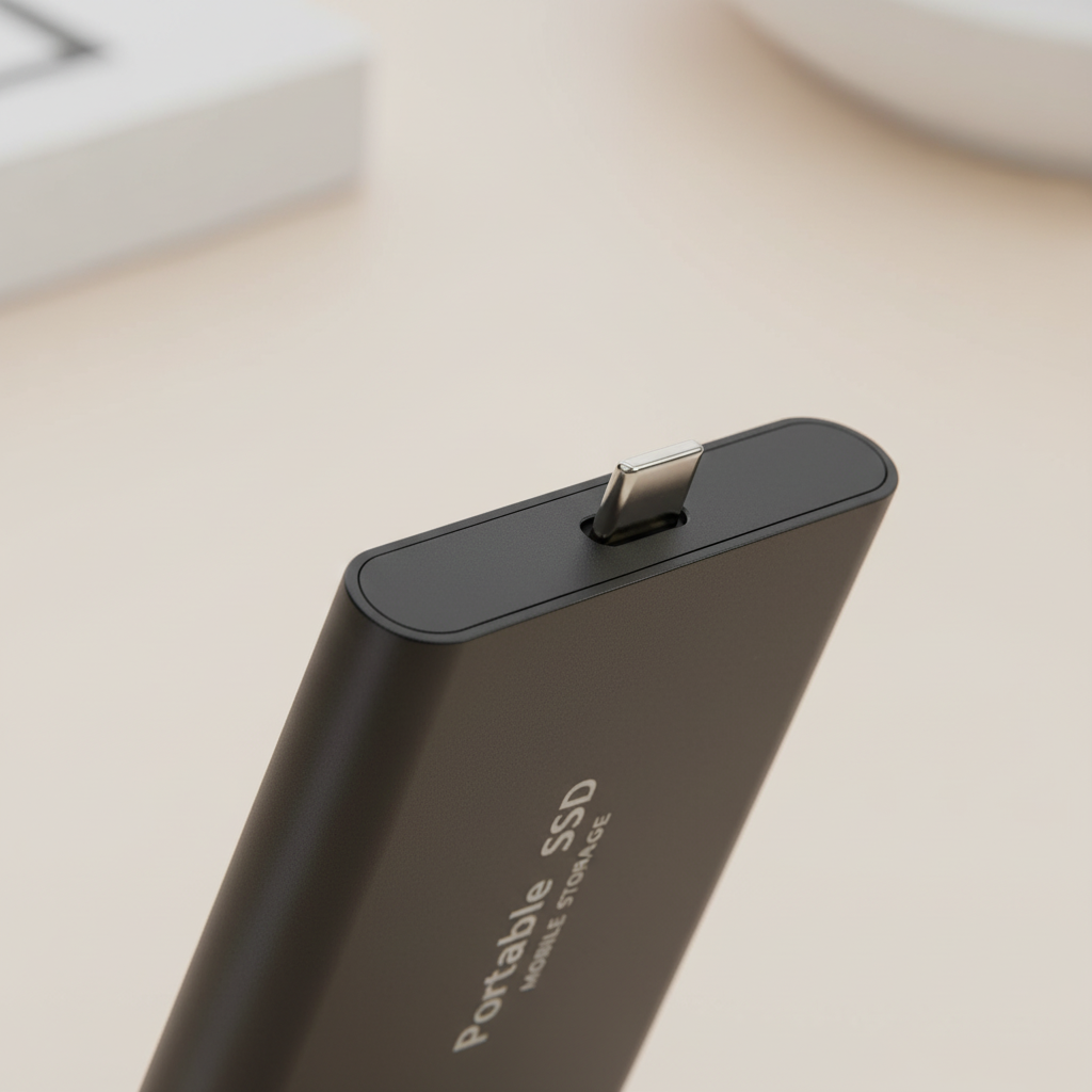 Portable 128TB externe SSD. Kompakter mobiler Datenspeicher für Windows & macOS. Ideal für unterwegs.