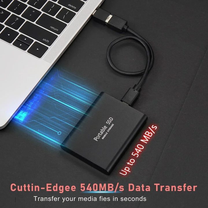 Externe 128TB SSD, StorePro. Massiver Speicherplatz für all Ihre Daten. Ideal für große Projekte.