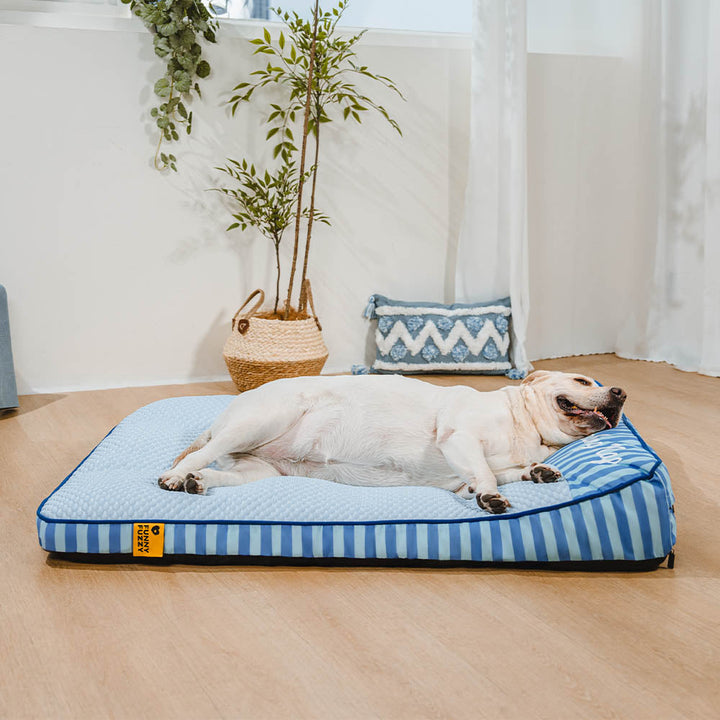 Sommer-Hundebett, extra groß, kühlend, orthopädisch und leicht zu reinigen.