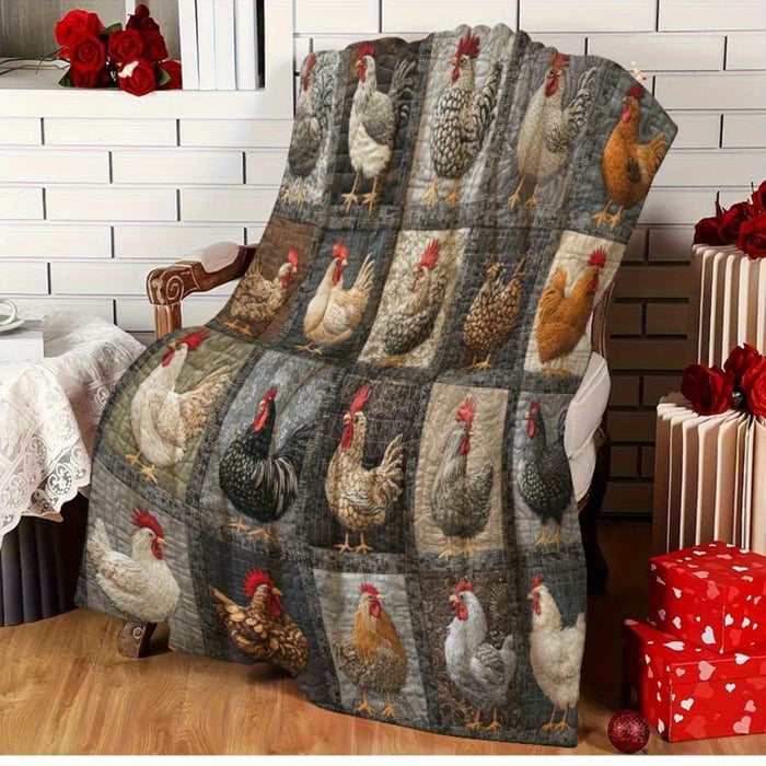 Trendige Flanelldecke mit dekorativen Mustern und Tiermotiven, verschönert jedes Bett.