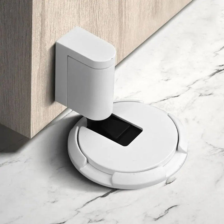 Eleganter, rostfreier magnetischer Türstopper aus Edelstahl für zuverlässigen Türhalt und effektiven Wandschutz.