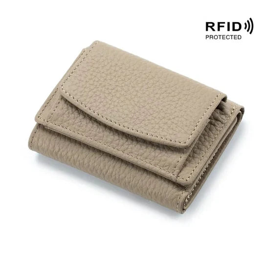 Die kompakte Unisex RFID Geldbörse mit Reißverschluss, ideal für die Fronttasche.