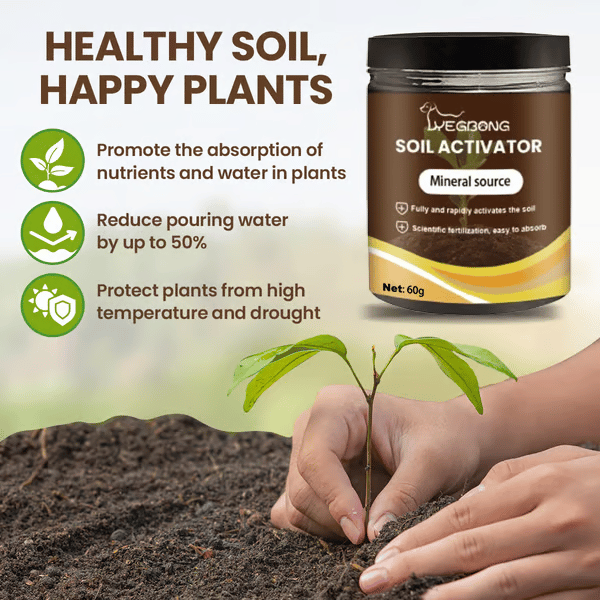 Pflanzen Bodenaktivator-Konzentrat für vitales Wachstum & kräftige Wurzeln, für Garten- & Zimmerpflanzen.