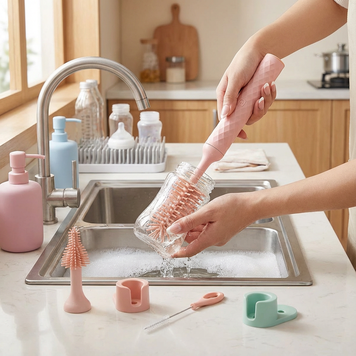 Elektrischer Babyflaschen Reiniger für schnelle, hygienische Sauberkeit; ideal für beschäftigte Eltern.