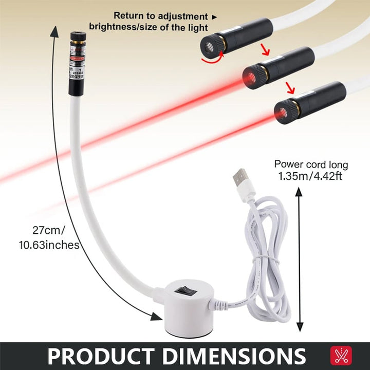 Magnetische Nahtführung für Nähmaschinen: Erleben Sie präzises Nähen & Quilten mit dem roten Laserlicht für exakte Linien.