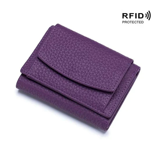 Robuste RFID Mini-Geldbörse in elegantem Blau, ideal für den Alltag und Reisen.