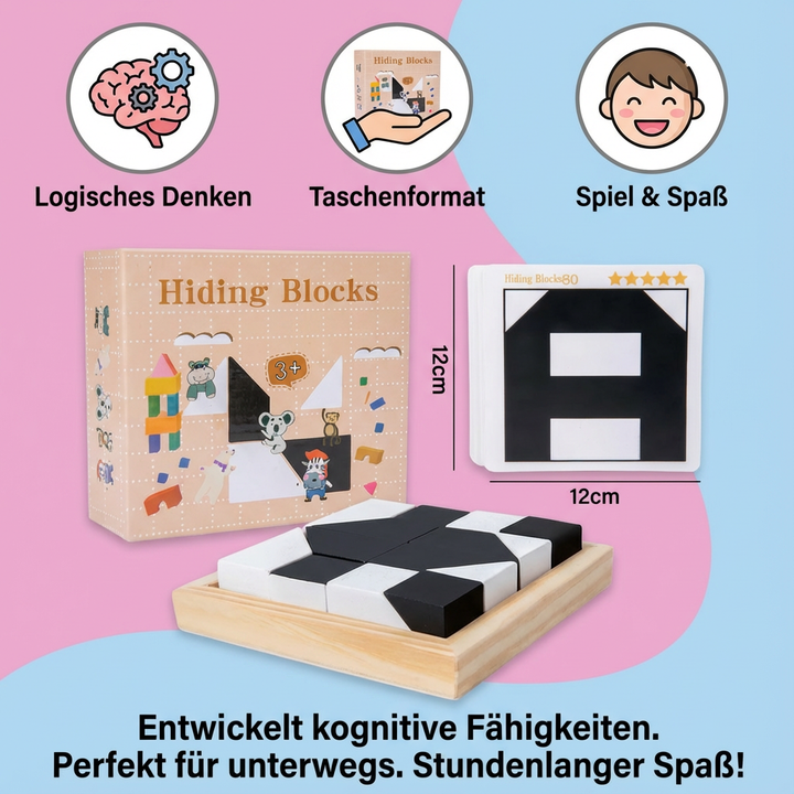Kreatives Geschenk: Logikrätsel im Taschenformat. Ein spannendes Denkspiel & Gehirnjogging für Problemlösung.