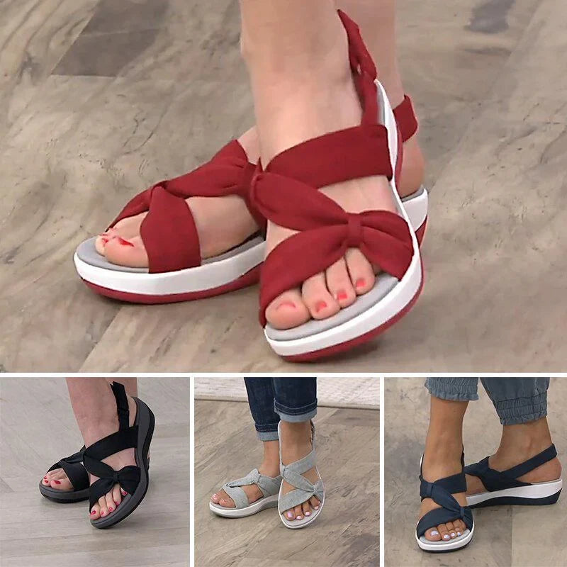 Robuste Damensandalen mit Fußgewölbeunterstützung, verstellbar und federleicht für Frauen.