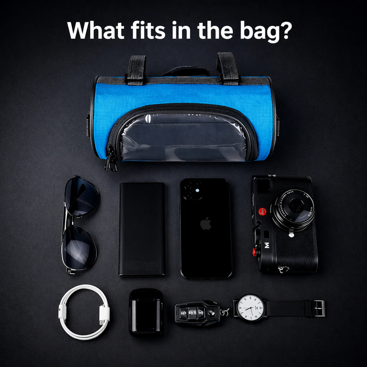 Outdoor Lenkertasche für Fahrradfahren, mit Touchscreen-Bedienung & sicherem Klettverschluss.