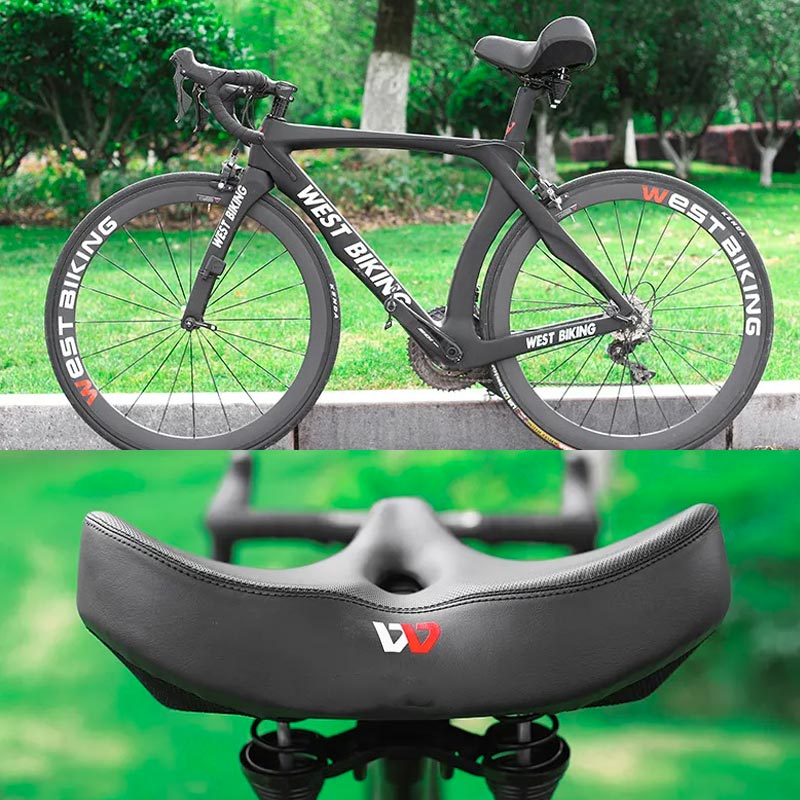 ComfortRide Fahrradsattel, breiter Sattel gegen Schmerzen, mit Memory-Schaum für maximalen Komfort beim Radfahren.