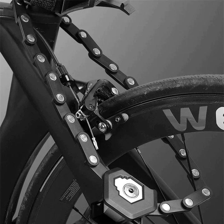 Robustes Faltschloss für Fahrräder, bietet effektiven Diebstahlschutz. Faltbares Sicherheitsschloss für Ihr Fahrrad.