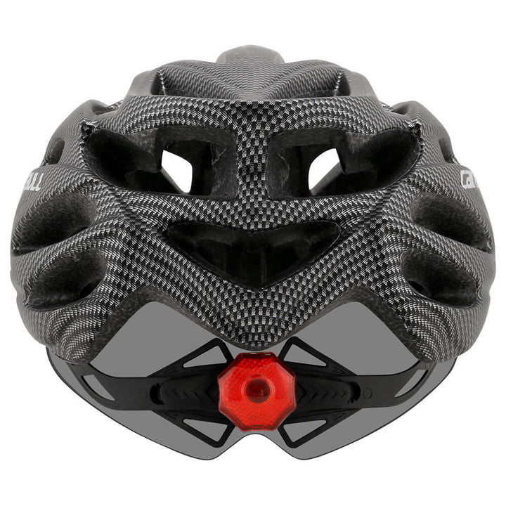 Multi-funktionaler Unisex Fahrradhelm mit Visier & Rücklicht für Radfahrer, bietet Schutz, Komfort & Sicherheit.