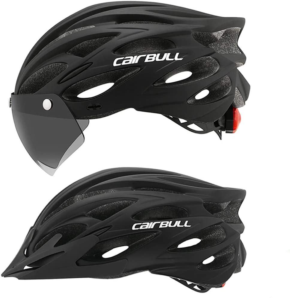 Atmungsaktiver Unisex Fahrradhelm mit optimaler Belüftung, Rücklicht & Visier für kühlen Komfort beim Radfahren.