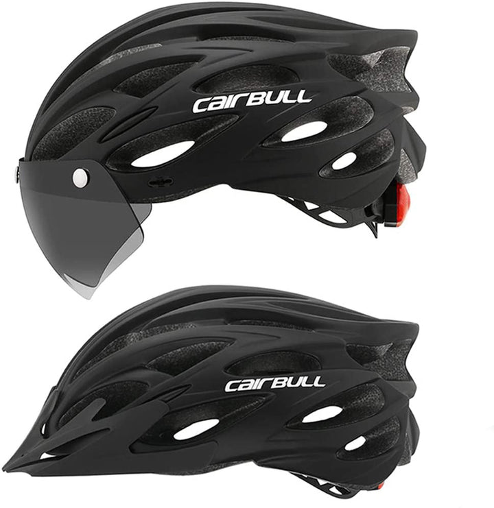 Atmungsaktiver Unisex Fahrradhelm mit optimaler Belüftung, Rücklicht & Visier für kühlen Komfort beim Radfahren.