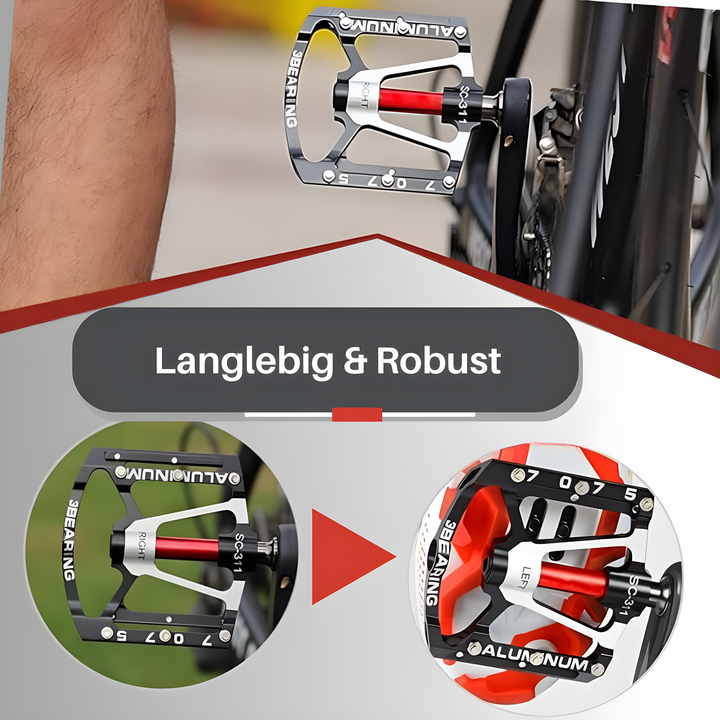 Robuste, ultraleichte Aluminium Fahrradpedale, ideal für Trekkingrad & Rennrad, optimieren Performance & Sicherheit.