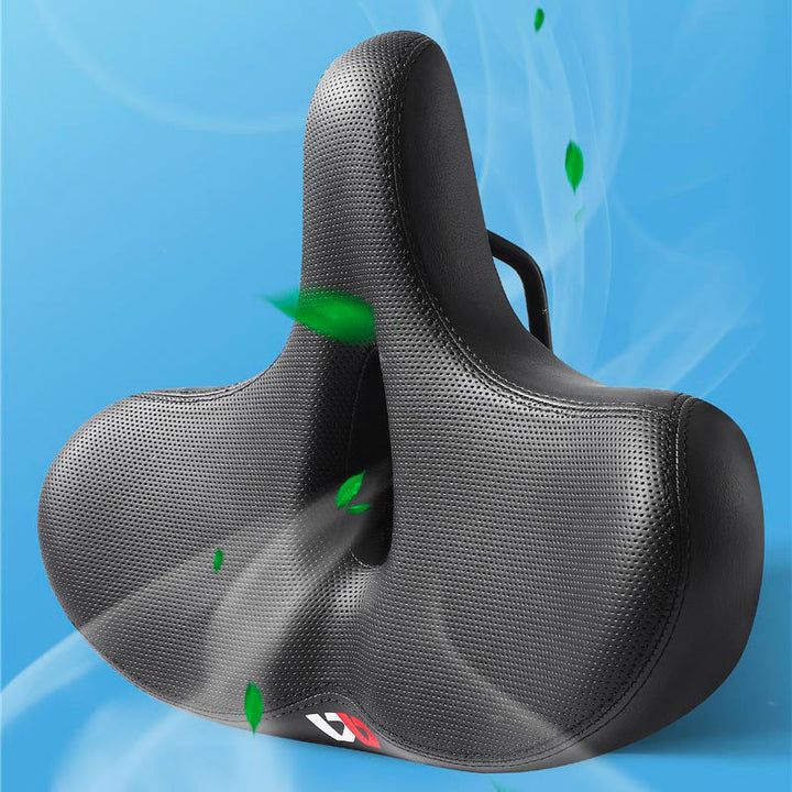 Ergonomischer ComfortRide Fahrradsattel aus wasserdichtem PU-Leder mit Stoßdämpfung & Komfort.