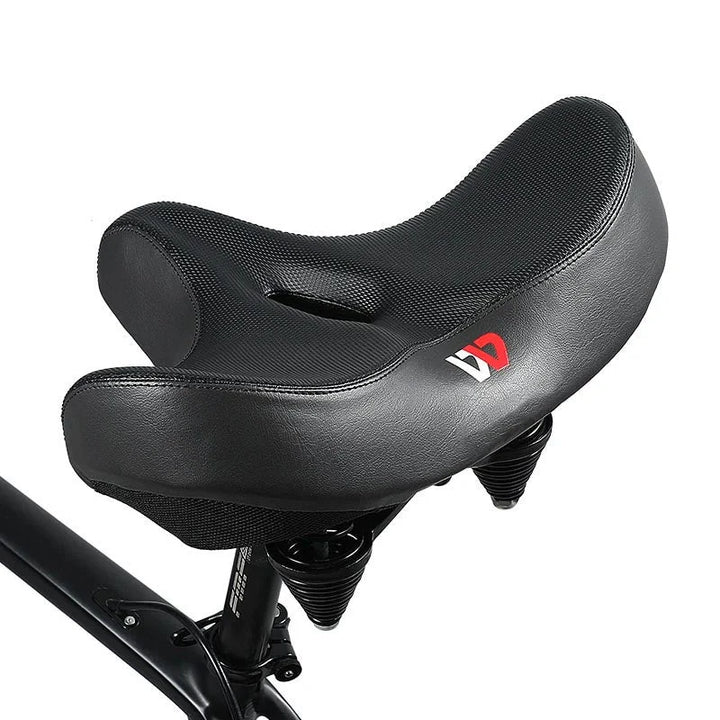 Extra breiter ComfortRide Fahrradsattel mit Memory-Schaum für schmerzfreies, bequemes Radfahren.