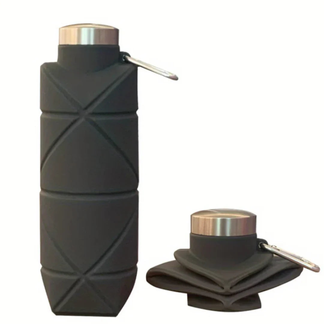 Faltbare 750ml Trinkflasche aus BPA-freiem Silikon für Sport & Outdoor-Aktivitäten; ideal für unterwegs.