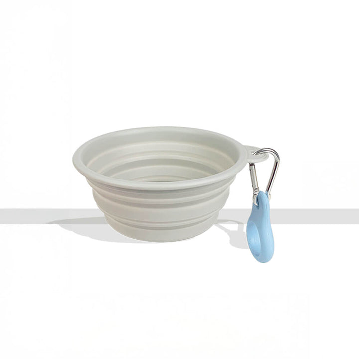Robuster Silikon Reisenapf für Hunde, faltbar und ideal als Futter- oder Wassernapf unterwegs.