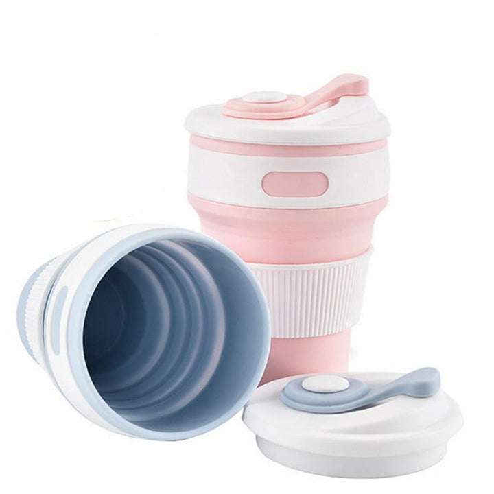 Robuster faltbarer Silikonbecher für Getränke, umweltfreundlich & leicht zu verstauen. Perfekt für Reisen.