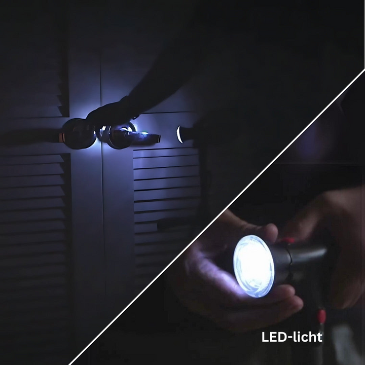 Robuster Aluminium SureStep Gehstock, faltbar & mit integriertem LED-Licht für verbesserte Sicht.