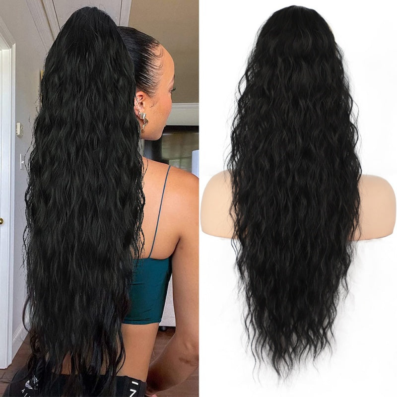 Pferdeschwanz-Extension 76cm: Damen-Haarteil mit Krallenclip für volle Wellen & extra Volumen.