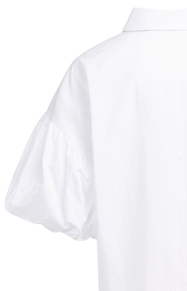Elegante Damen Oversize-Bluse mit fließenden Ballonärmeln, ideal für festliche Anlässe & Alltag.