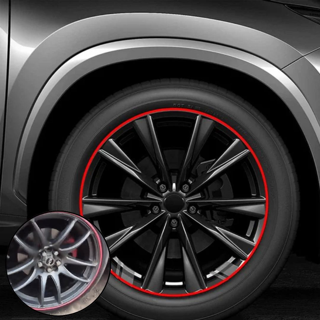Felgenschutzstreifen für Auto, selbstklebend, schützt Felgen vor Kratzern & bietet sportliches Design.