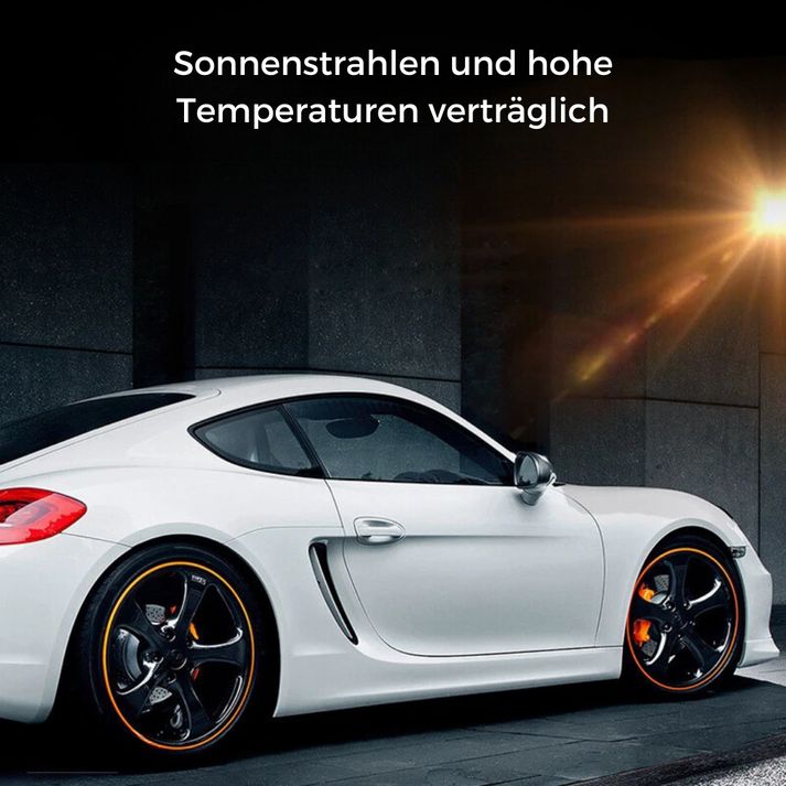 Sportliches Design: Felgenschutzstreifen für Felgenrand, Autostyling & Schutz, selbstklebend.