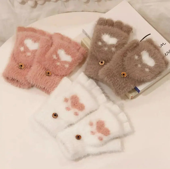 Praktische Damen Klapphandschuhe, kuschelig warm & modisch. Ein Must-Have für den Winter.