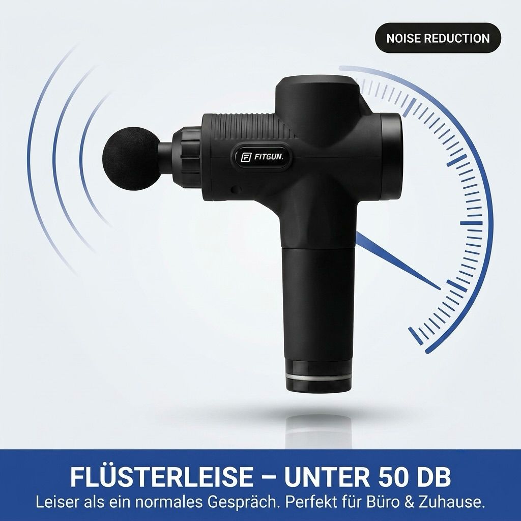 Massagepistole mit USB-C Ladeanschluss für bequeme, schnelle Aufladung, perfekt für unterwegs.