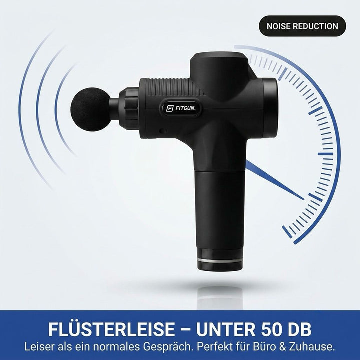 Massagepistole mit USB-C Ladeanschluss für bequeme, schnelle Aufladung, perfekt für unterwegs.