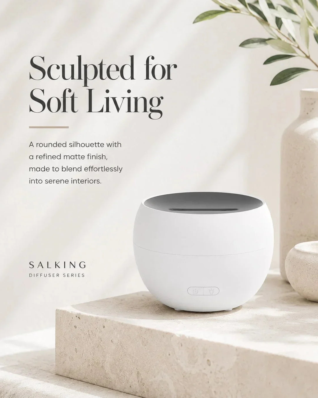 Aroma Diffusor mit einzigartigem Flammeneffekt LED-Licht. Fördert Entspannung, Wohlbefinden & Raumduft.