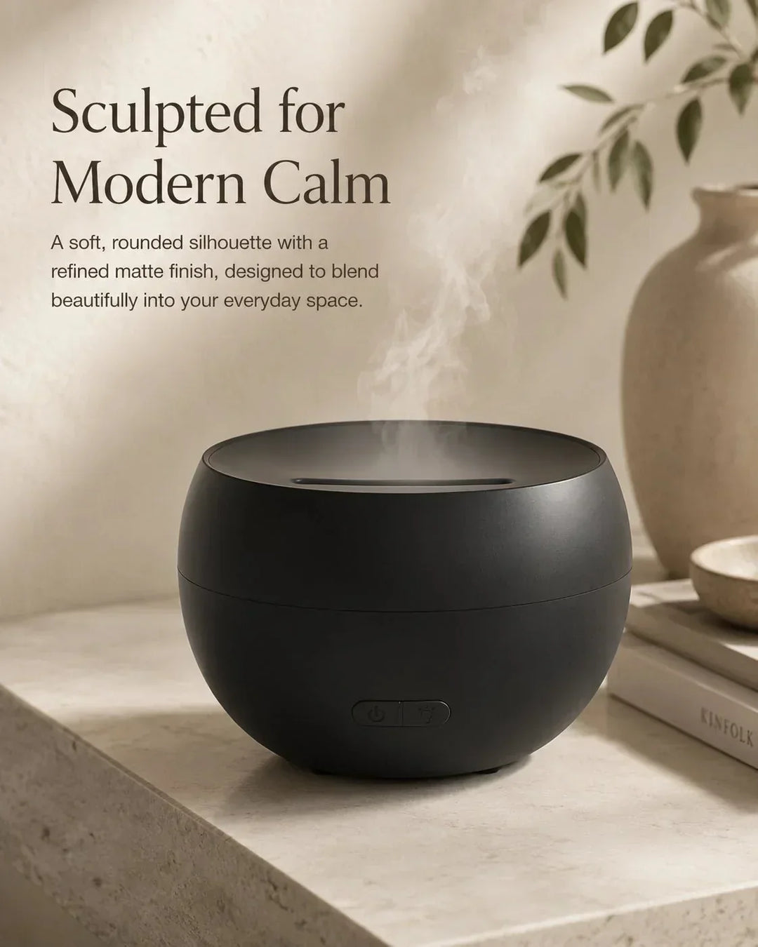 Flammeneffekt Aroma Diffusor mit LED-Licht. Verbessert Raumklima & sorgt für entspannende Aromatherapie.
