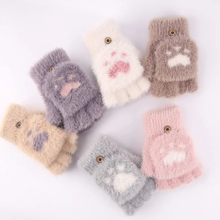 Praktische Damen Winterhandschuhe, Klappfunktion. Halten die Hände angenehm warm.