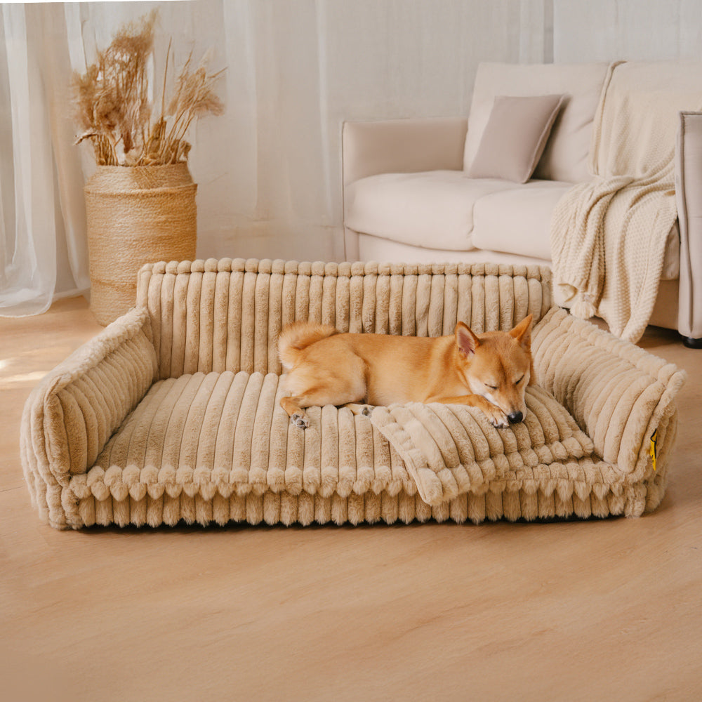 Orthopädischer Hundebettbezug, flauschig und strapazierfähig, ideal als Ersatz.