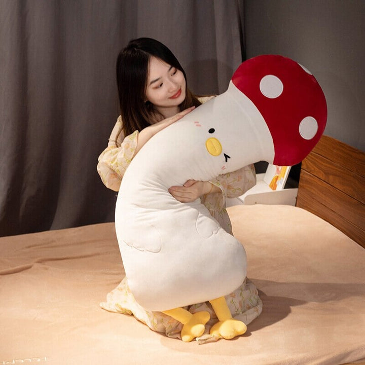 Niedliches Kawaii Gemüse-Ente Plüschtier, flauschig & perfekt als Deko im Kinderzimmer.