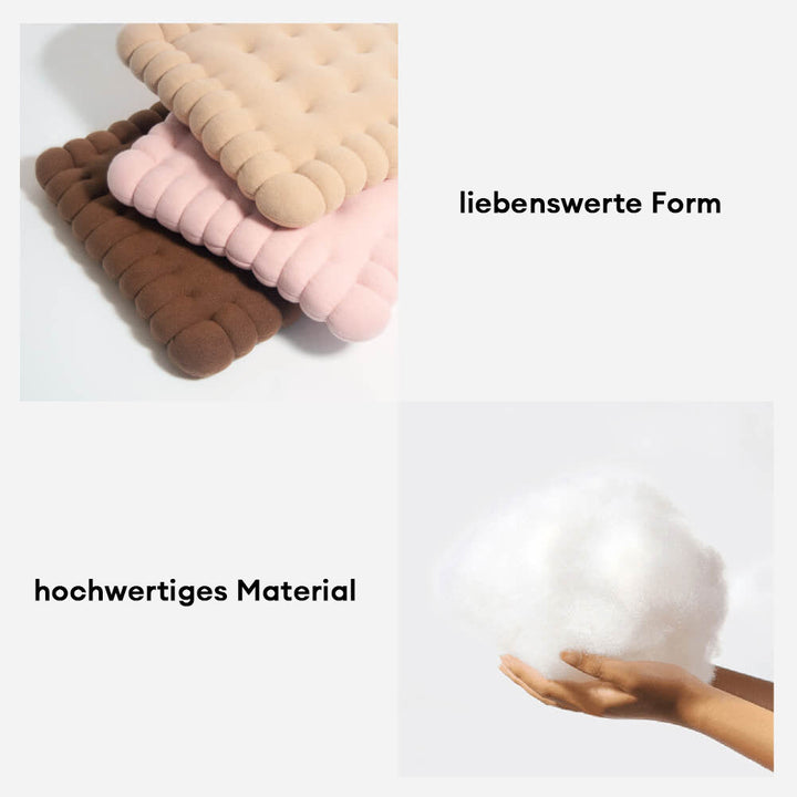 Komfortables Hundebett in Keksform, weicher Schlafplatz für kleine bis mittelgroße Hunde.