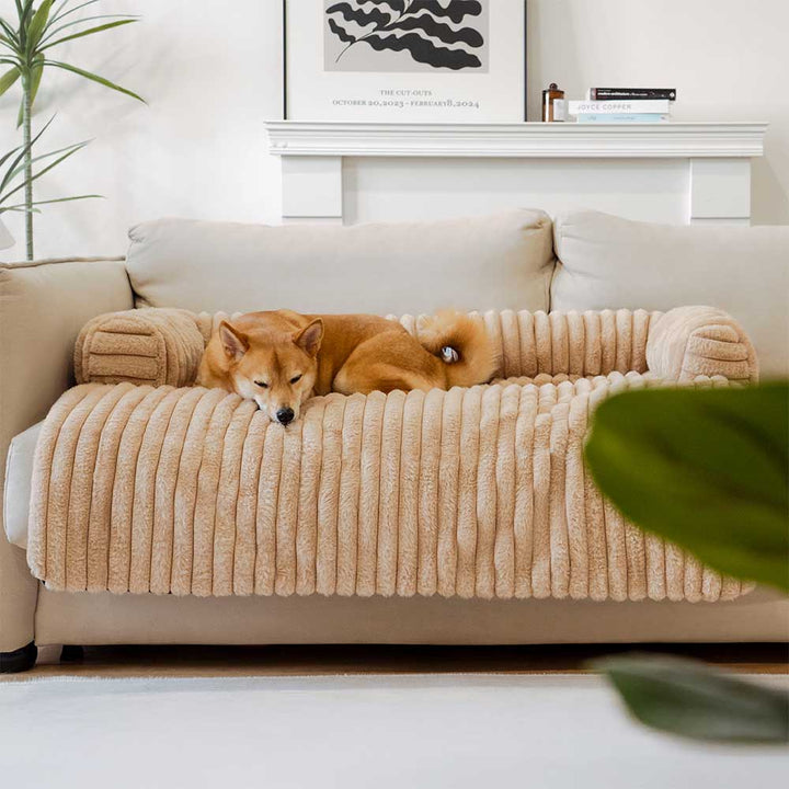 Waschbare Haustierdecke aus Plüsch, ideal als Sofaschutz für Hunde, weich und strapazierfähig.
