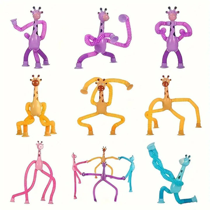 Lustiges Giraffen Saugnapf Spielzeug; pädagogisch wertvoll, regt kindliche Kreativität und Entwicklung an.