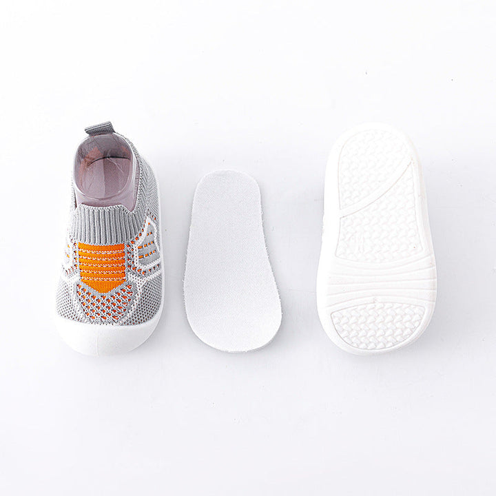 Weiche Babyschuhe in Rosa, flexibel & rutschfest. Optimal für Kleinkinder und die Entwicklung gesunder Füße.
