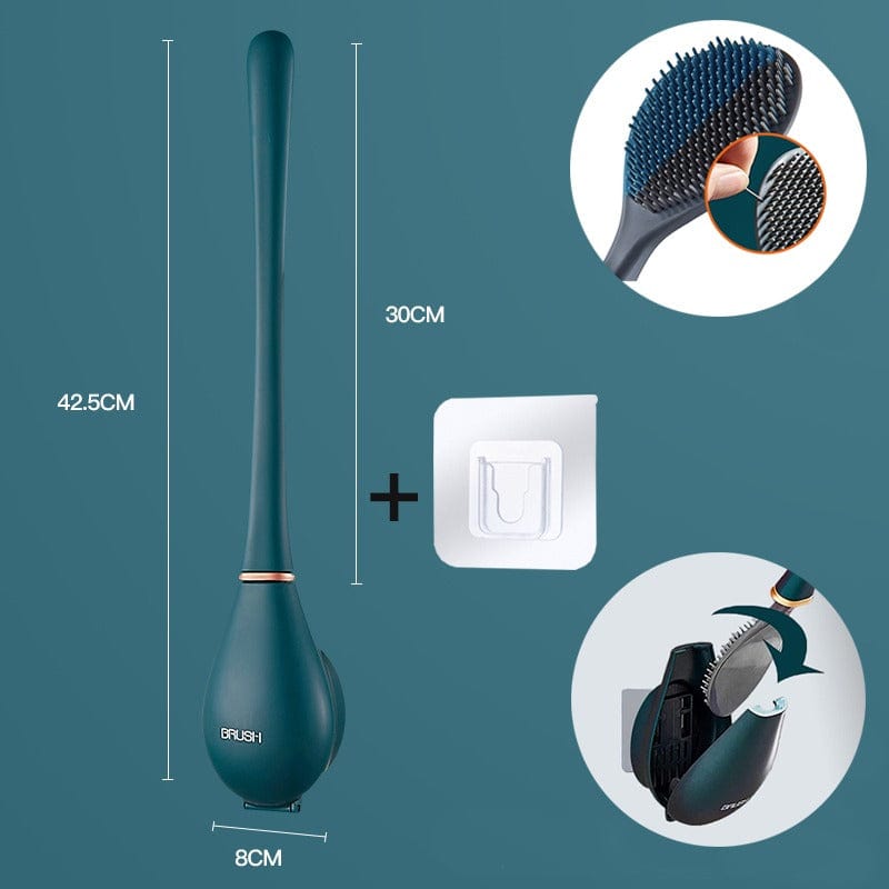 Saubere Toilette dank flexibler WC-Bürste & hygienischer Aufbewahrung in der platzsparenden Wandhalterung.