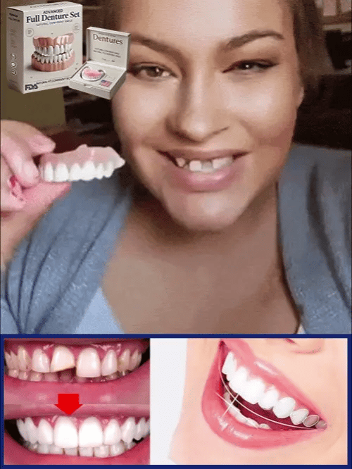 Kosmetische, wiederverwendbare Zahnprothese. Flexible Dentallösung für ein perfektes, natürliches Lächeln.