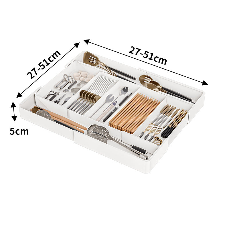 Universeller Schubladen-Organizer im Büro, ideal für Büromaterial & als Schreibtisch-Organizer.