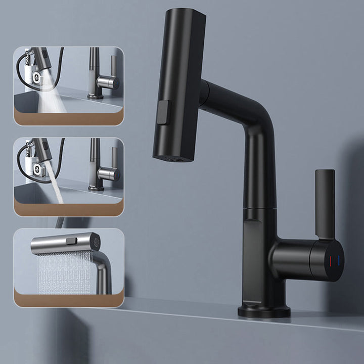 Ausziehbarer Wasserhahn, Chrom, WaterMaster Qualität. Perfekt für Spülbecken in Küche & Bad.