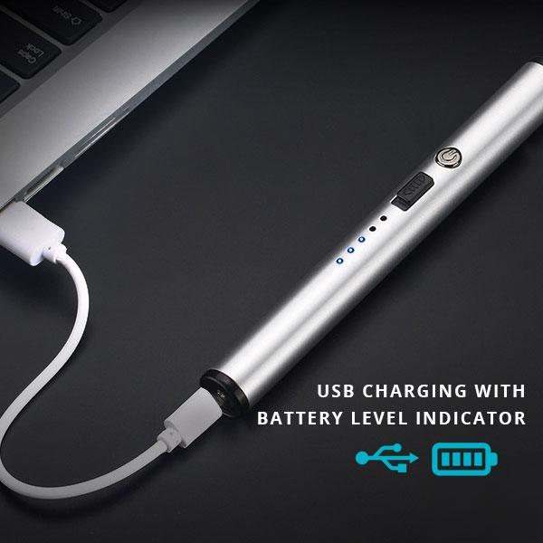 Robustes winddichtes USB-Feuerzeug, flexibel, perfekt für Camping und Outdoor-Abenteuer.