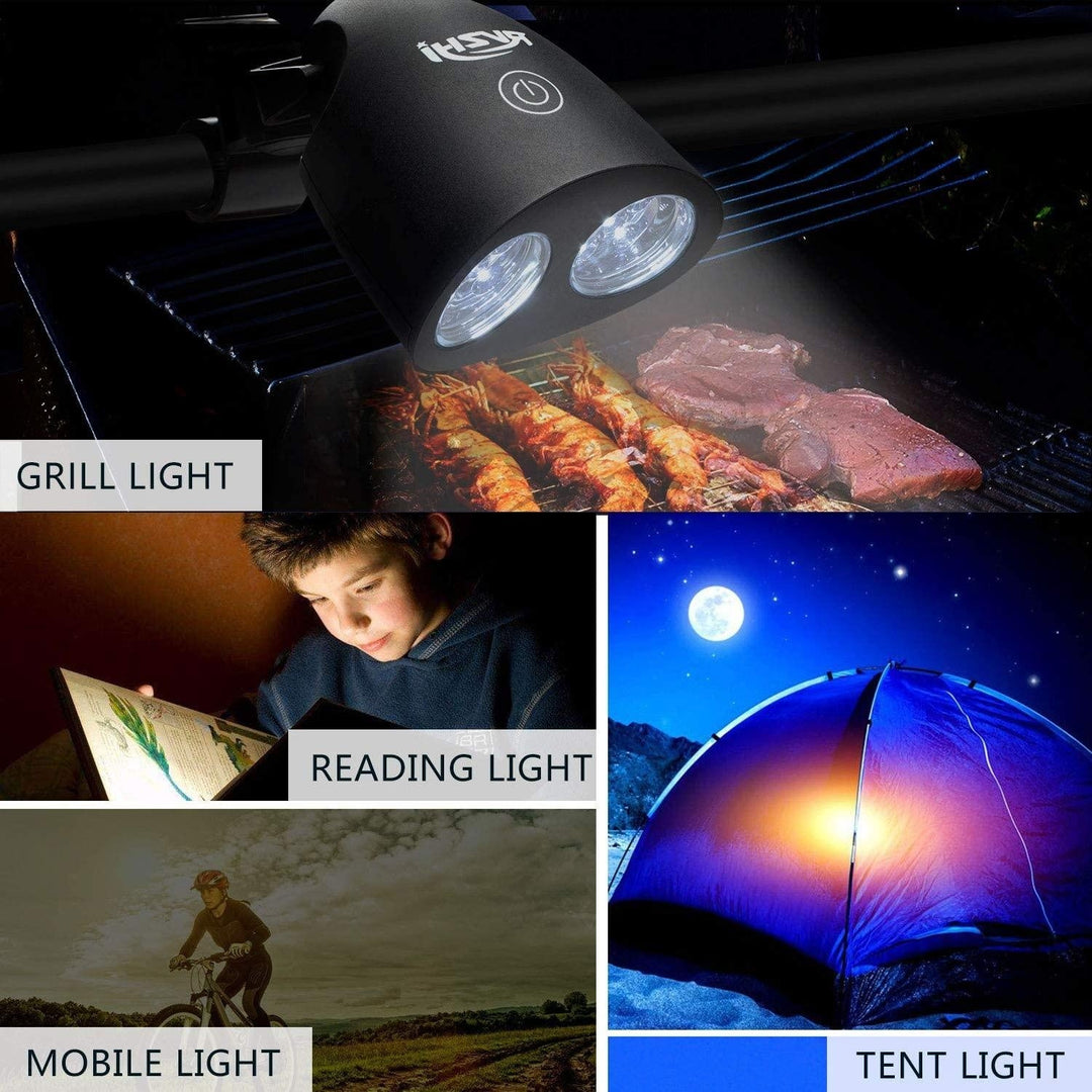 Robustes, wetterfestes LED Grilllicht für Outdoor-Einsatz. Kabellose Beleuchtung als vielseitiges BBQ Zubehör für lange Grillabende.