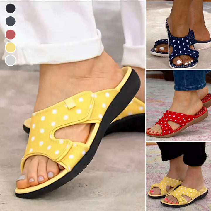 Damen Rutschfeste Sandalen mit Polsterung für ganztägigen Komfort und sicheren Halt.