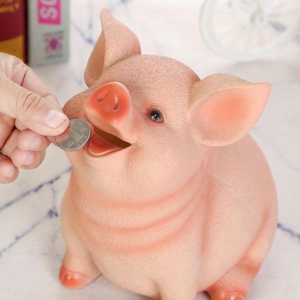 Fröhliche, realistische Tier-Spardose aus bruchfestem Naturharz. Perfekt als Geldgeschenk & Kinderzimmer Deko.